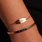 Signature Elongated Oval ID Engravable Bracelet