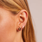 Diamond Initial Coin Earrings