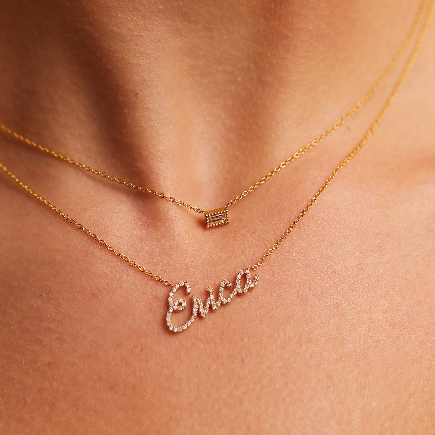 Baguette Diamond Necklace