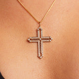 Diamond Custom Name Cross Pendant