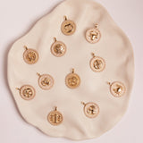 Diamond Zodiac Coin Medallion Necklace