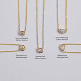 Marquise Diamond Solitaire Necklace