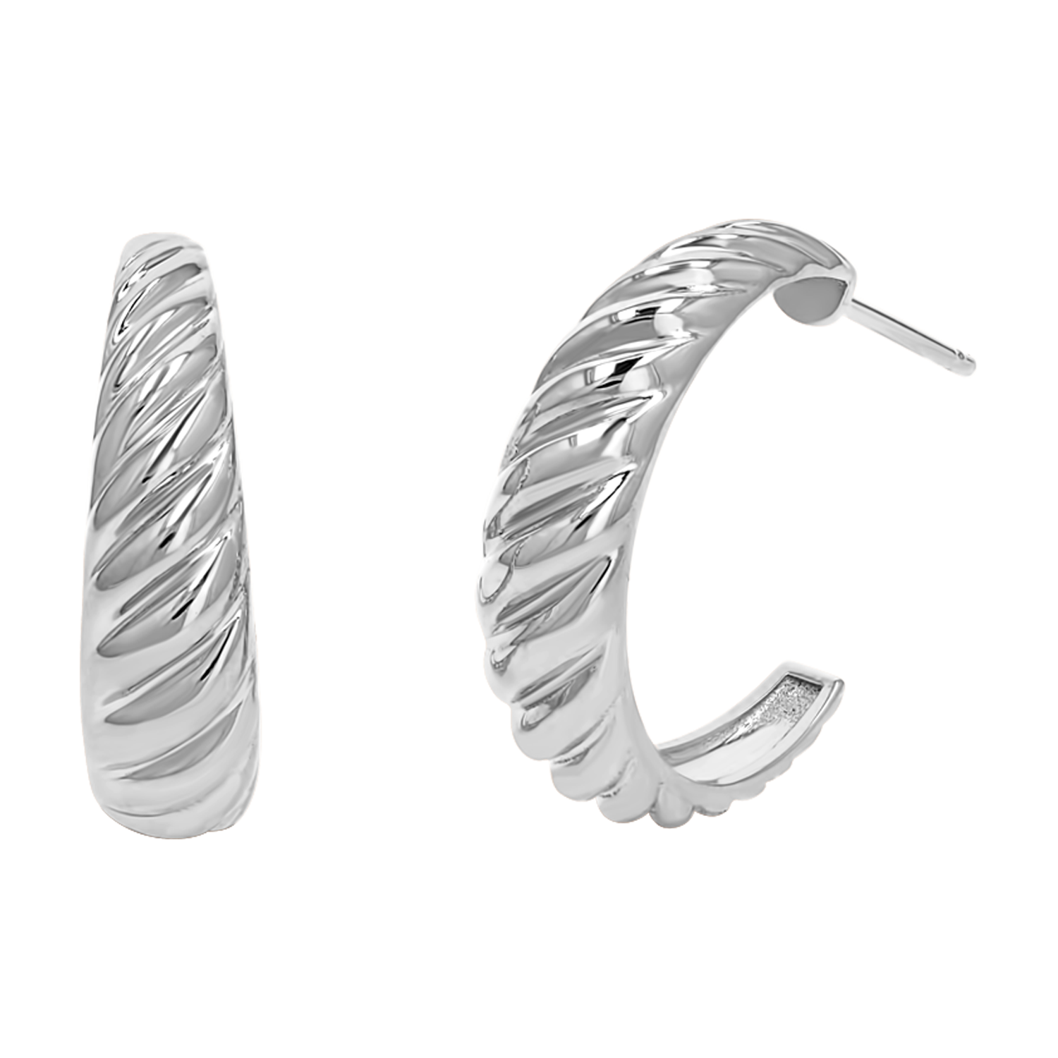Celine Croissant Hoop Earrings
