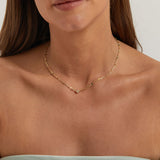 Opal Solitaire Sequin Necklace