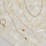 Diamond Bezel Multi Initial Bracelet