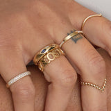 Cuban Link Custom Initial Ring