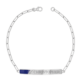 Slash Engravable Bracelet with Diamond Accents