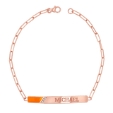 Slash Engravable Bracelet with Diamond Accents