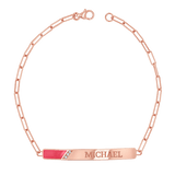 Slash Engravable Bracelet with Diamond Accents