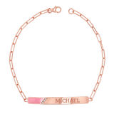 Slash Engravable Bracelet with Diamond Accents