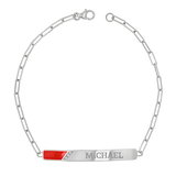 Slash Engravable Bracelet with Diamond Accents