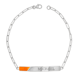 Slash Engravable Bracelet with Diamond Accents