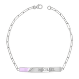 Slash Engravable Bracelet with Diamond Accents