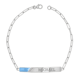 Slash Engravable Bracelet with Diamond Accents