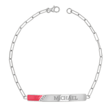 Slash Engravable Bracelet with Diamond Accents