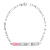 Slash Engravable Bracelet with Diamond Accents