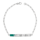 Slash Engravable Bracelet with Diamond Accents