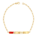 Slash Engravable Bracelet with Diamond Accents