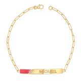 Slash Engravable Bracelet with Diamond Accents