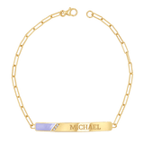 Slash Engravable Bracelet with Diamond Accents
