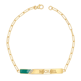 Slash Engravable Bracelet with Diamond Accents
