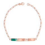 Slash Engravable Bracelet with Diamond Accents