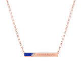 Slash Engravable Necklace with Diamond Accents
