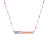 Slash Engravable Necklace with Diamond Accents