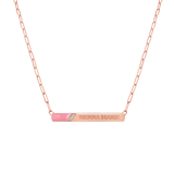 Slash Engravable Necklace with Diamond Accents