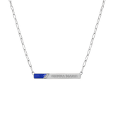 Slash Engravable Necklace with Diamond Accents