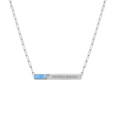 Slash Engravable Necklace with Diamond Accents