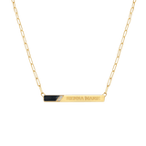 Slash Engravable Necklace with Diamond Accents
