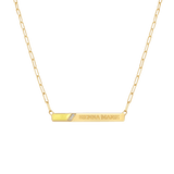 Slash Engravable Necklace with Diamond Accents