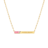 Slash Engravable Necklace with Diamond Accents