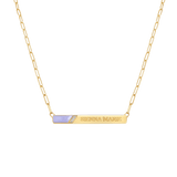 Slash Engravable Necklace with Diamond Accents