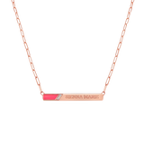 Slash Engravable Necklace with Diamond Accents