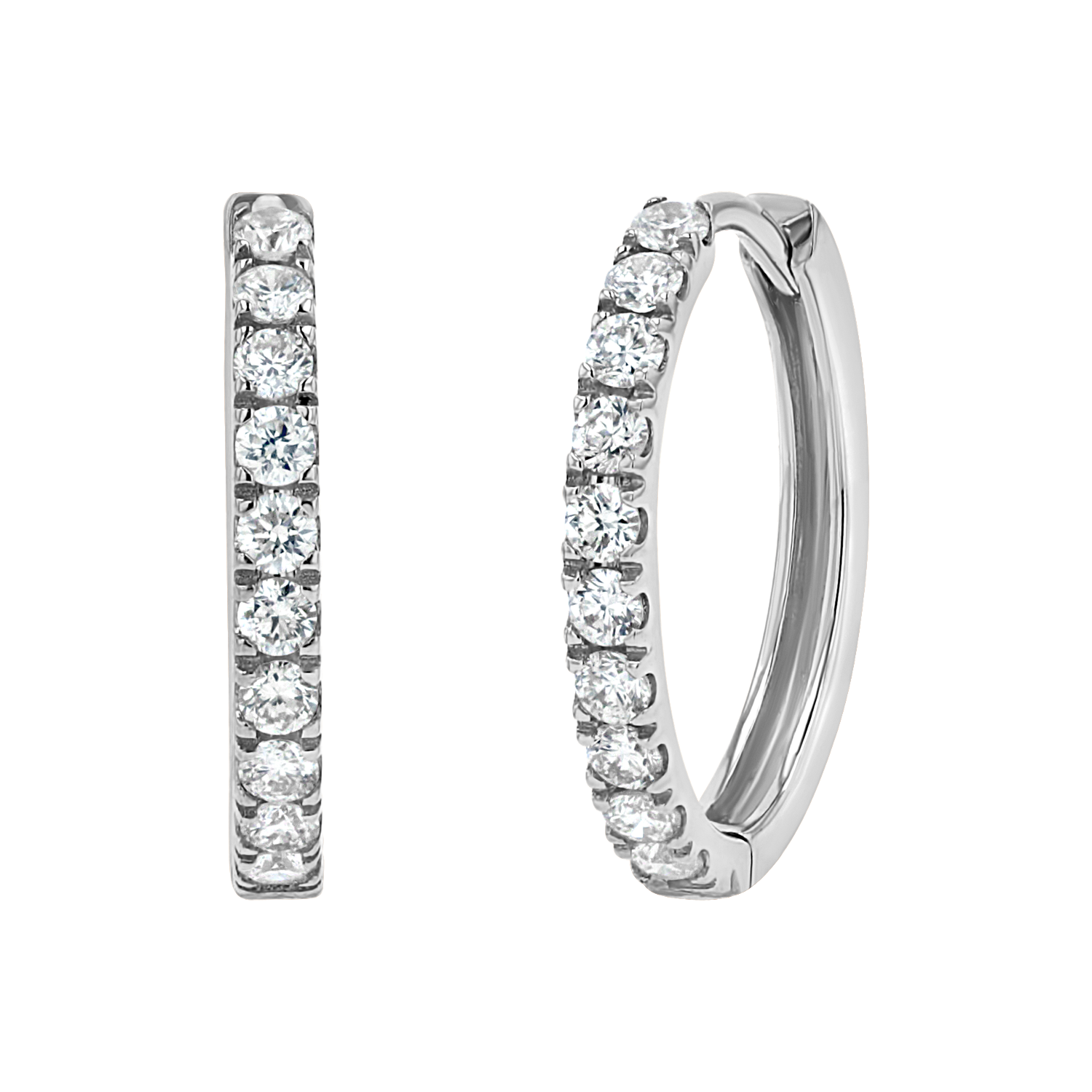 Grand Large Diamond Huggie Hoops