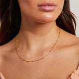 Spaced Mooncut Bead Necklace