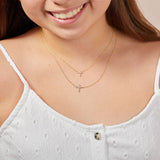 Kids Pave Cross Necklace