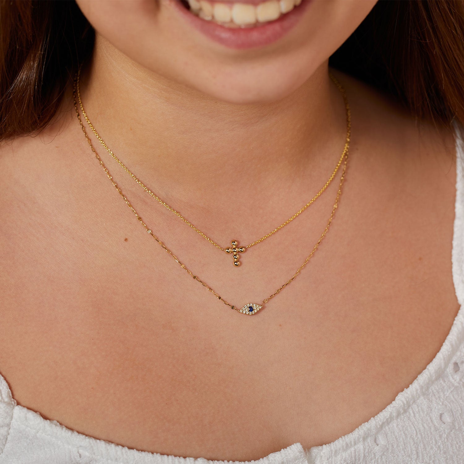Kids Bubble Cross Necklace