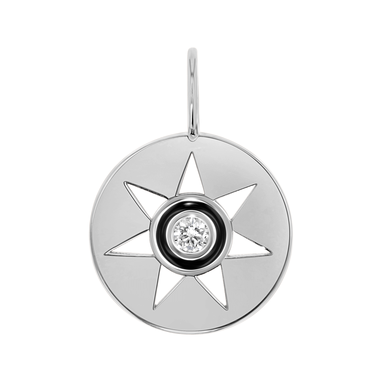 Enamel Sun Medallion Charm
