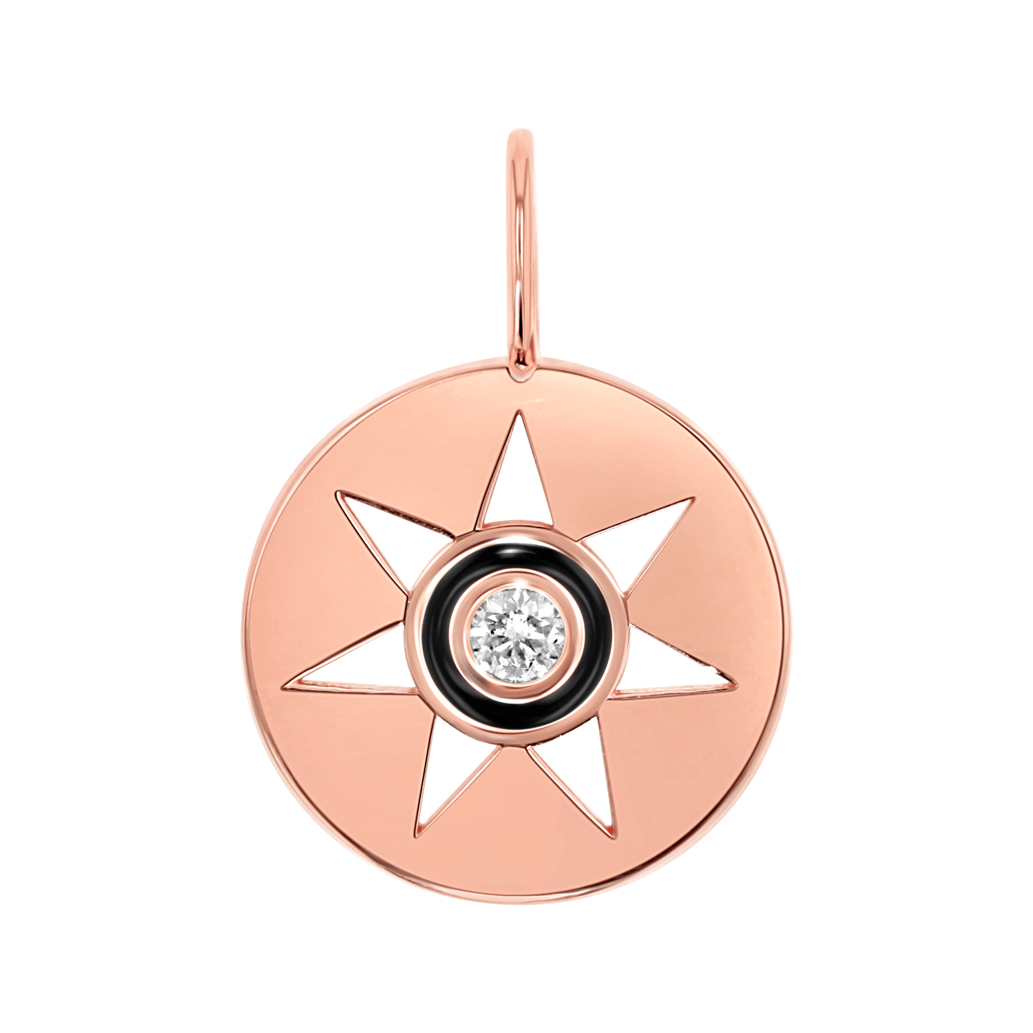 Enamel Sun Medallion Charm