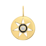 Enamel Sun Medallion Charm