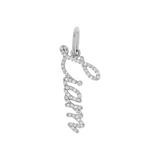 Vertical Diamond Script Name Charm