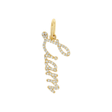 Kids Vertical Diamond Name Script Charm