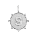 Initial Letter Medallion Charm