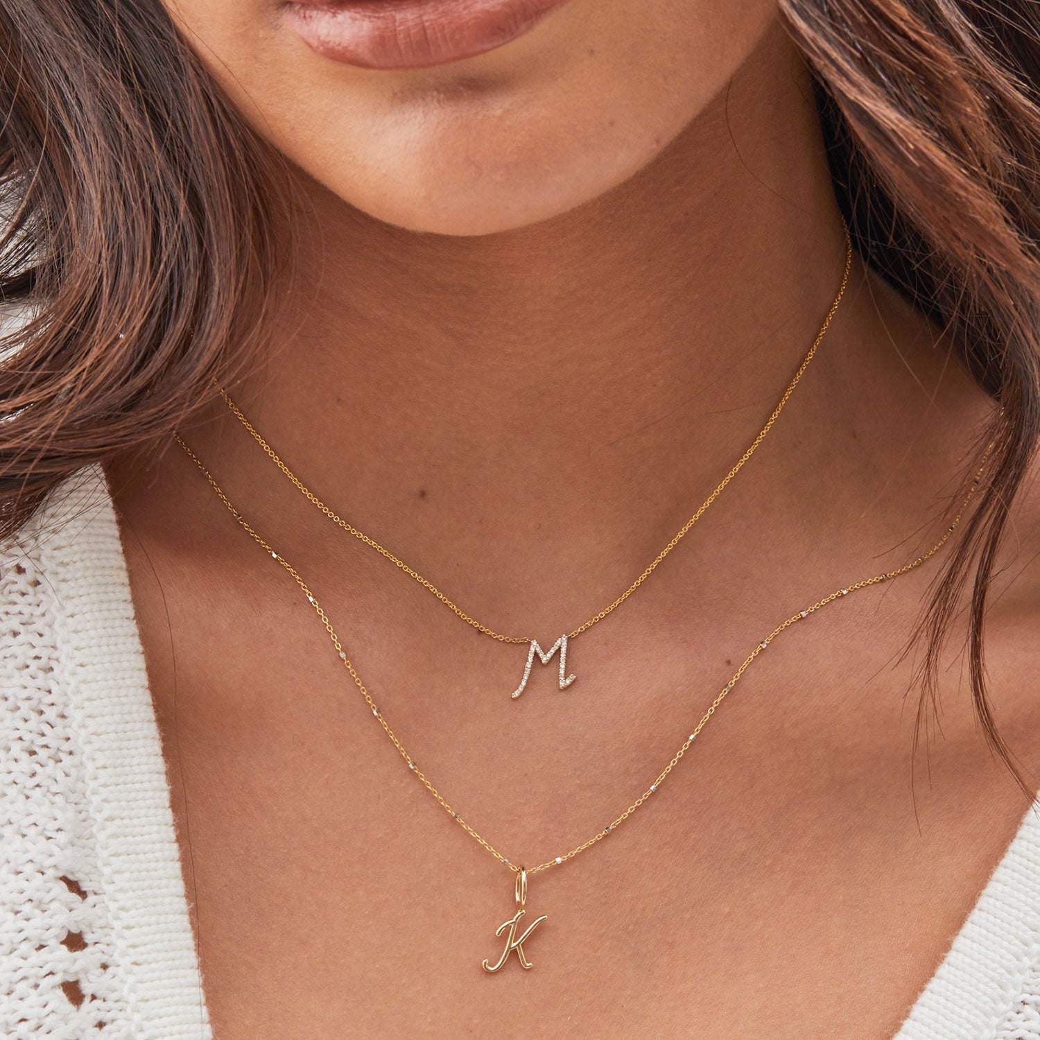 Solid Script Letter Charm