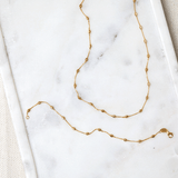 Spaced Mooncut Bead Bracelet