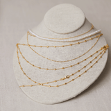 Spaced Mooncut Bead Necklace