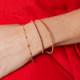 Spaced Mooncut Bead Bracelet